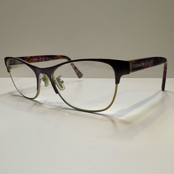 Coach Eyeglasses Frames HC5074 / 9241 (Satin Prpl Gold/Prpl Confetti) 52•17•135 - Picture 2 of 15